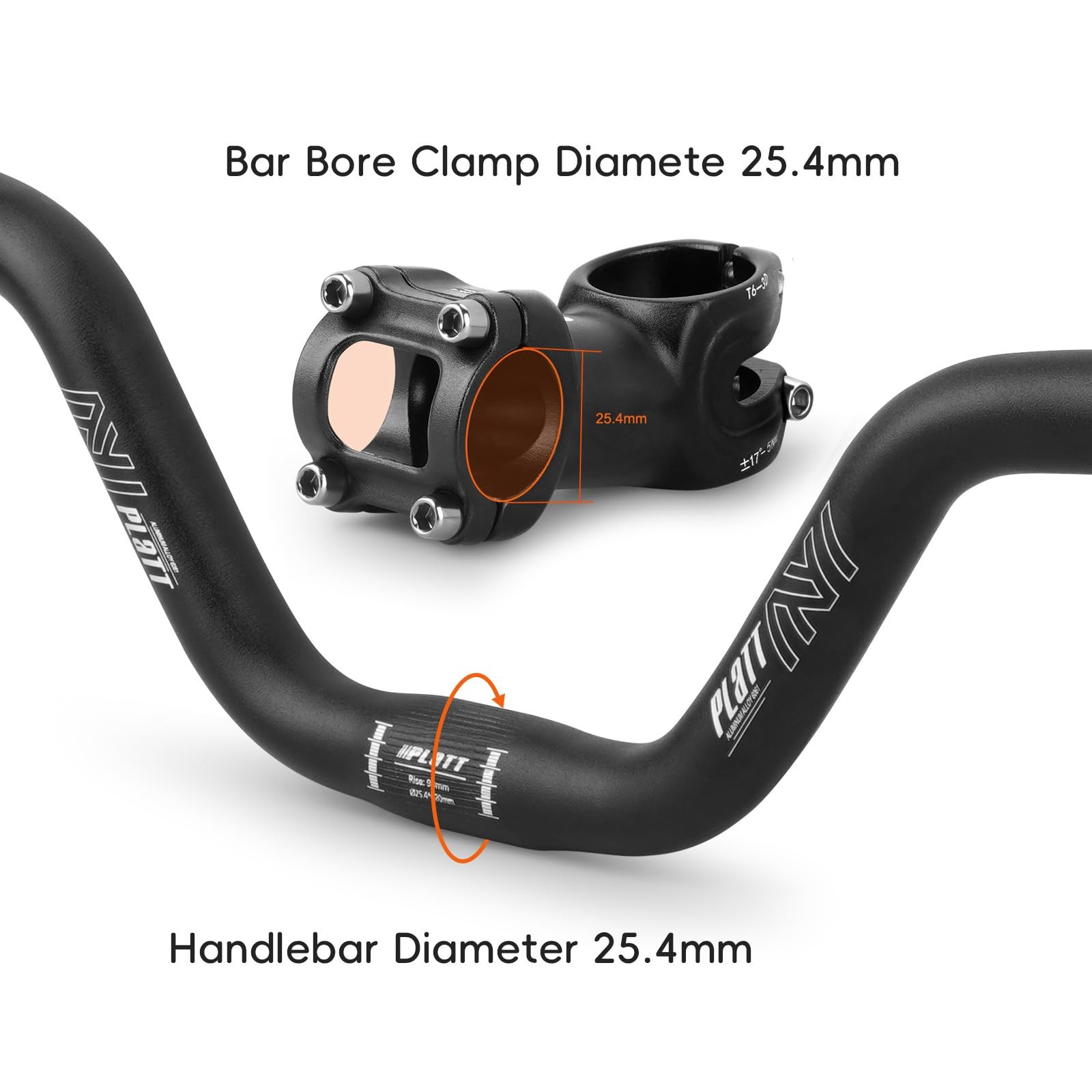 Mountain Bike Handlebar High-rise Aluminum Alloy Riser 25.4/31.8mm MTB