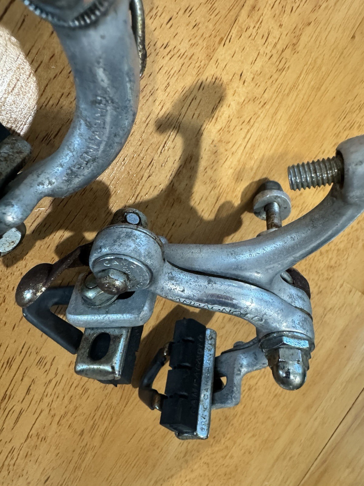 Vintage Campagnolo Nuovo Record Brake Calipers 1978 Nutted 70’s Campy Pair Set