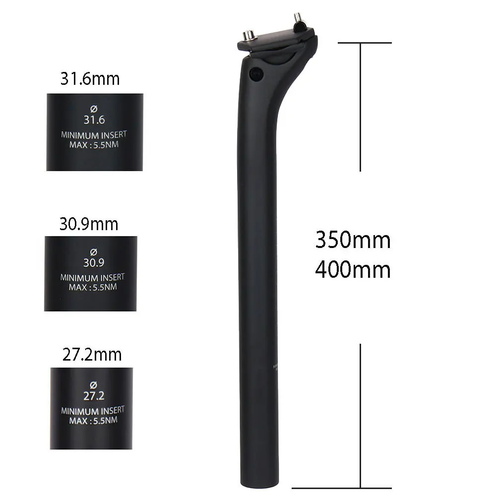ELITAONE Carbon Fiber Bike Seatpost 27.2/30.9/31.6mm 20mm Offset MTB Road 🚴