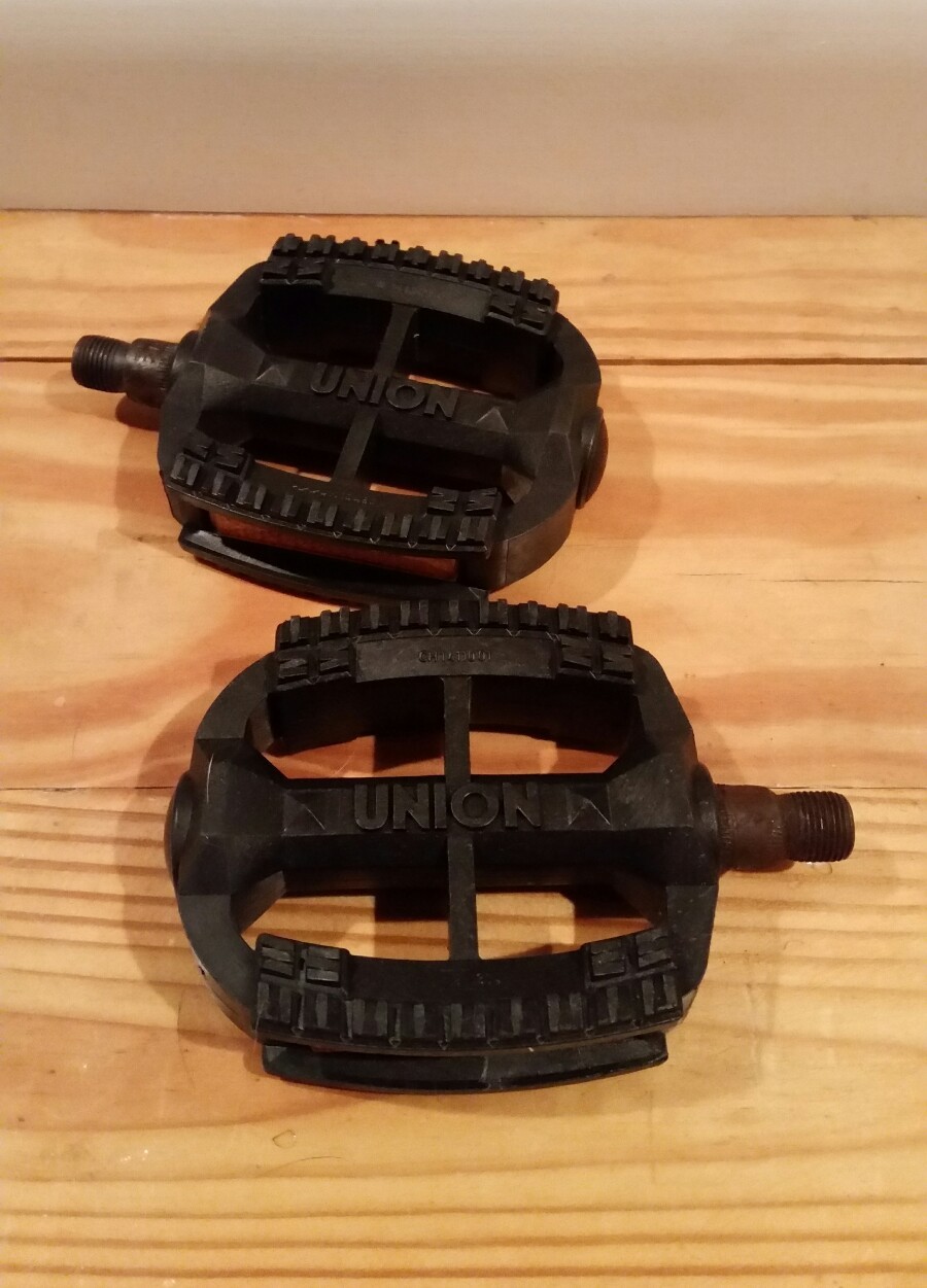 NOS Union 9/16″ W. Germany Pedals Vtg Resin MTB K10 490 IB314