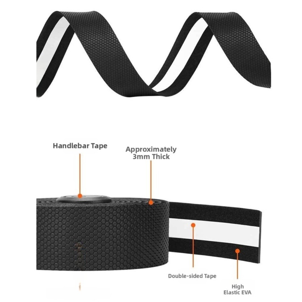 Bike Handlebar Tape PU EVA Material with Bar Ends 2150mm Anti Slip Grip