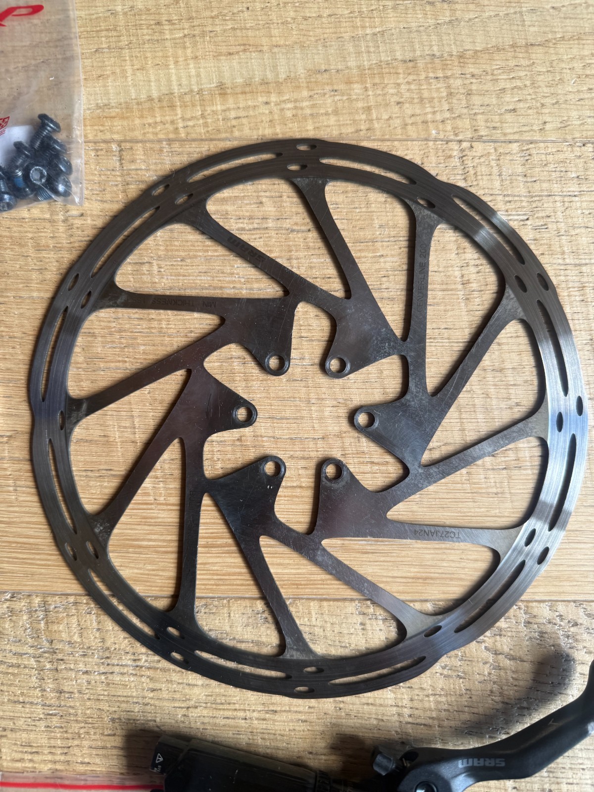 SRAM Brake Set. Code RSC + SRAM Centerline 200 rotors. R + L. Galfer Pads