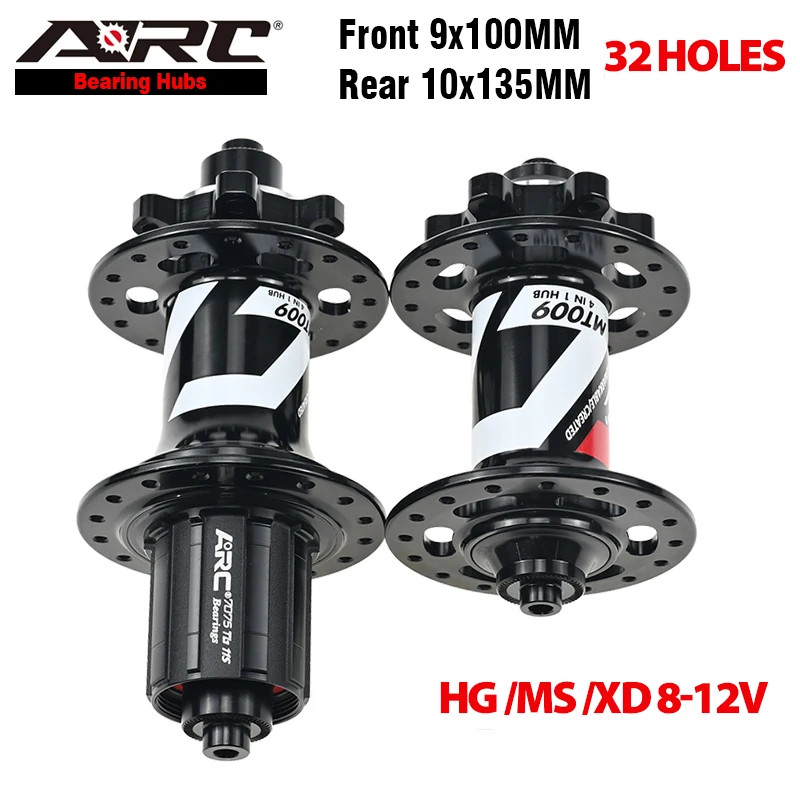 6 Pawls Hub MT009 MTB Hub Front 9X100 Rear 10X135Mm 6 Bolt Disc Brake Bike Bicyc