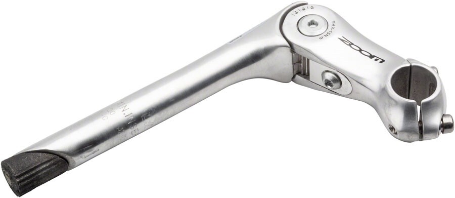 Zoom Quick Comfort Adjustable Stem 90mm 25.4 Adjustable 80-150 Deg Silver Alloy