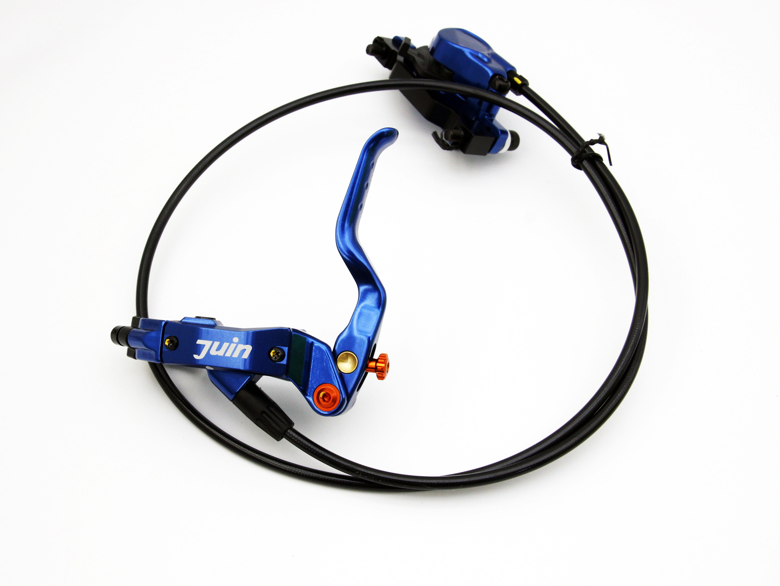 Juin Tech DB2 Full Hydraulic Disc Brake Set Blue F/R Post Mount 160mm Rotors