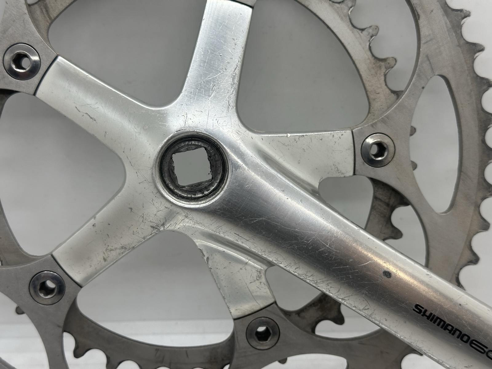Shimano 600 FC-6400 Crankset 172.5mm 53/39t Square Taper Silver