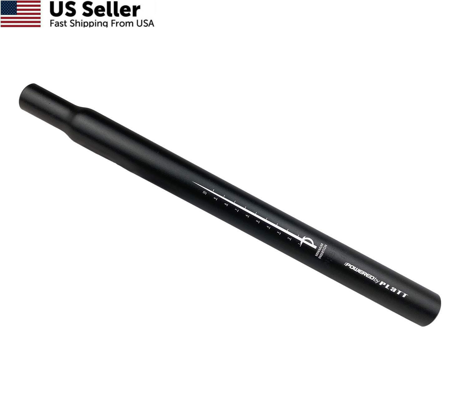 Platt Bike Seatpost 25.4/27.2/28.2/30.8/31.6 350mm Aluminum 27.2mm, black