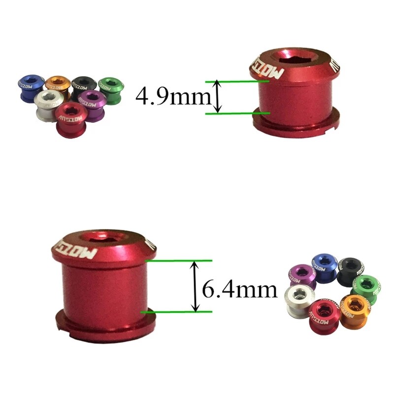MOTSUV 5Pcs Bicycle Chainring Screw Chainwheel Bolts 7075 T6 Aluminum Alloy CNC