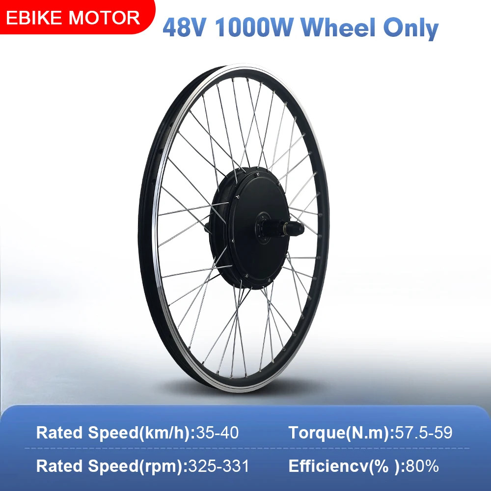 Mountain E-bike Conversion Kit 48V 1000W Brushless Rear Cassette Hub Motor Wheel
