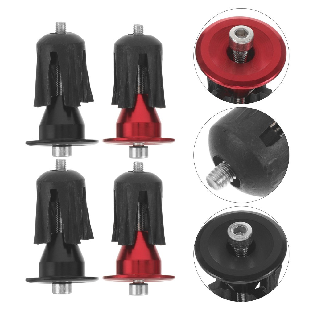 4pairs Aluminum Alloy Expanding Locking Handlebar End Caps, Fits 17-22mm