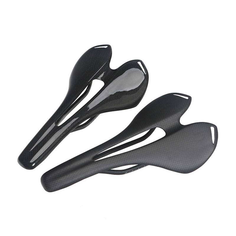 Full Carbon Saddle Oval Rail 7×9 Hollow Mountian Road Bike Seat 270*143mm Black