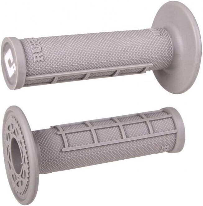 Downhill Mountain Bike Gray Number Plate & Gray Grip Set with Grip Glue ODI