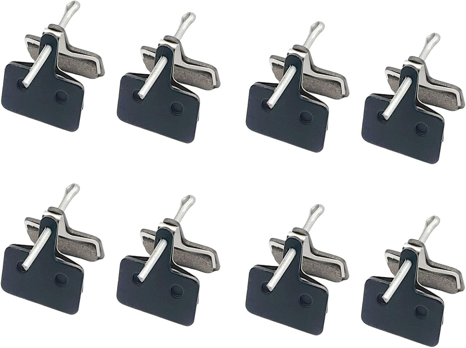8 Pairs Bike Brake Pads Resin Semi-Metal Bicycle Disc Brake Pads Compatible