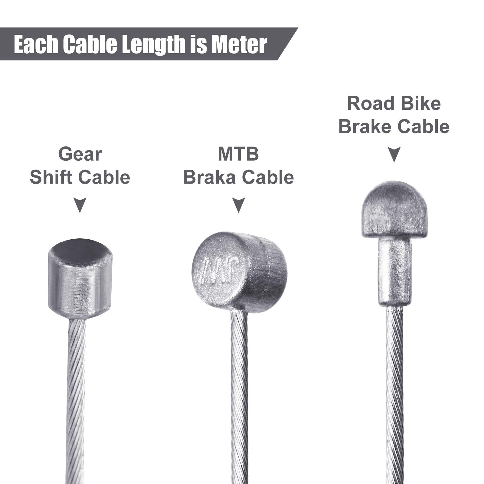 Universal Bike Brake Cable Kit Derailleur Bicycle Shifter Cable Housing Set T…
