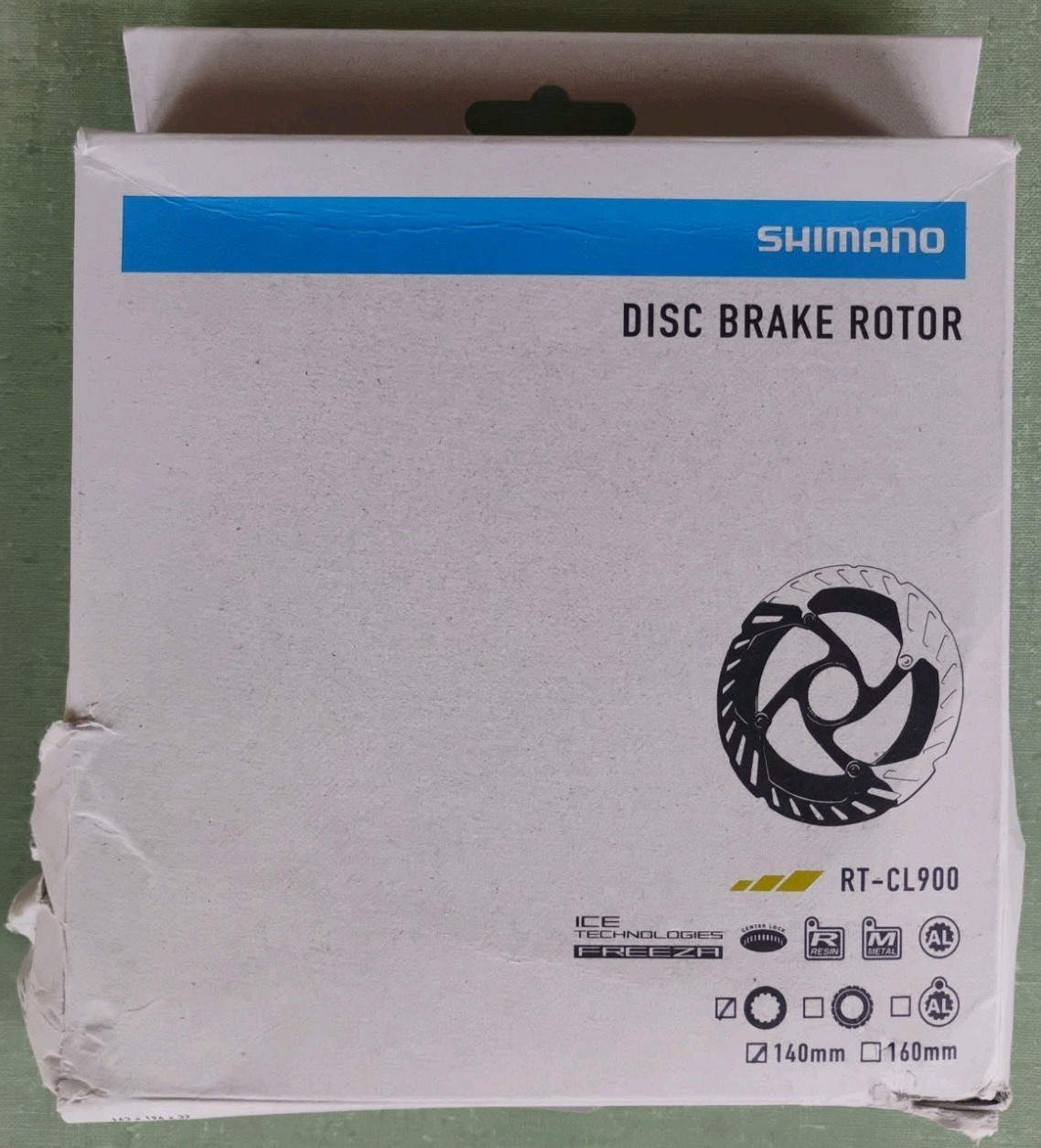 Shimano Ultegra RT CL900 SS Ice-Tech Disc Brake Rotor 140mm Damaged Box