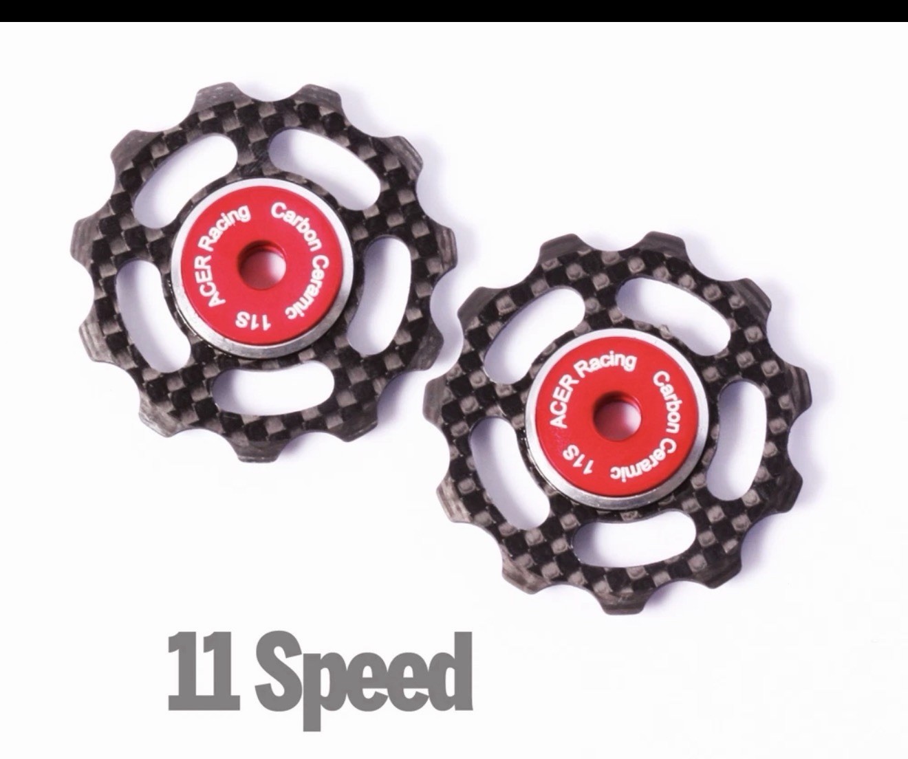 Archer Carbon Fiber Jockey Wheels With Ceramic Nitrade Bearings Shimano 11 Spee
