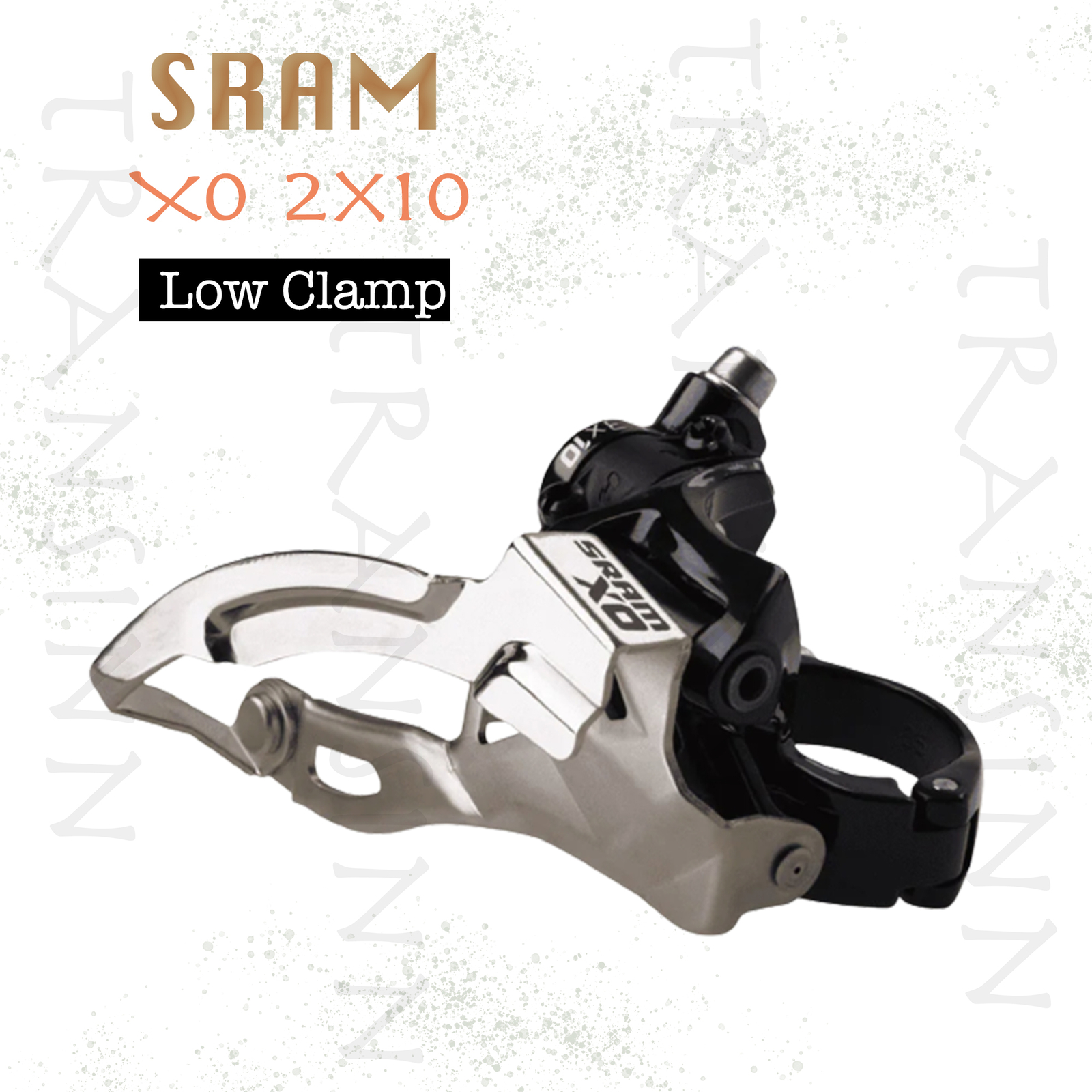 SRAM X0 2×10 Low Clamp Black Front Derailleur New