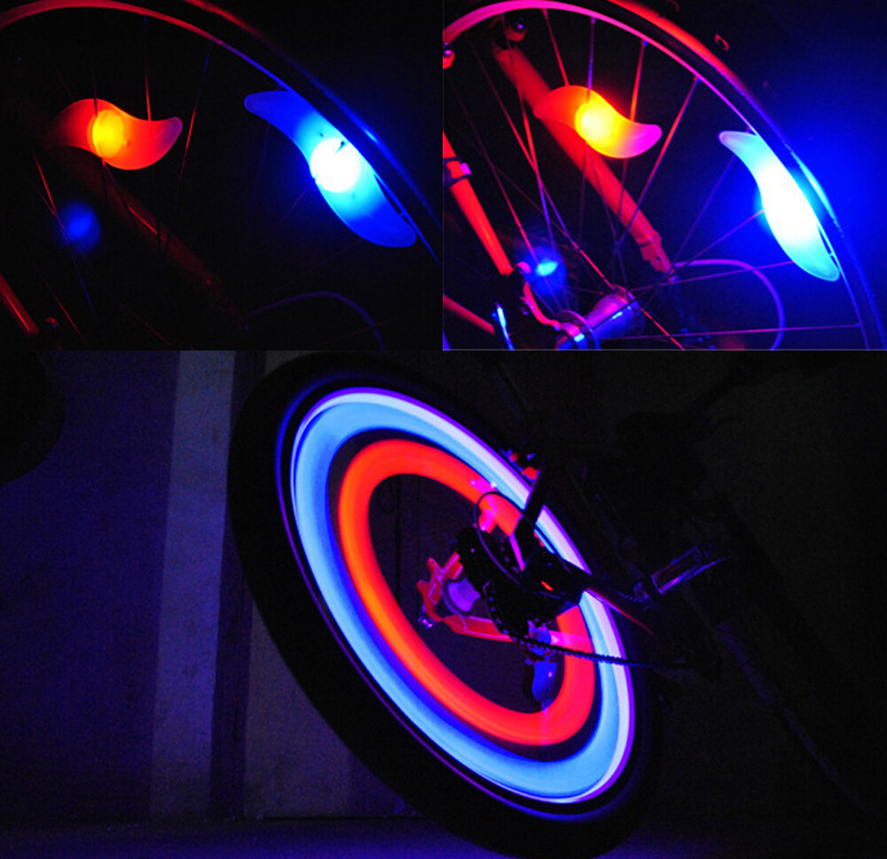 5″ LED SPOKE 3 MODE REFLECTORS SAFETY LIGHTS FOR Cycling Bikes Bicycle Wheel