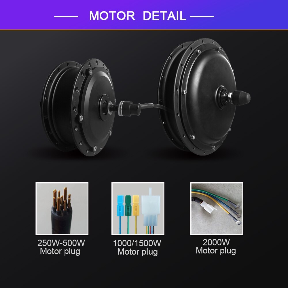 250W-2000W E-bike Conversion Kit 20-29inch/700C Front/Rear Only Motor Wheel
