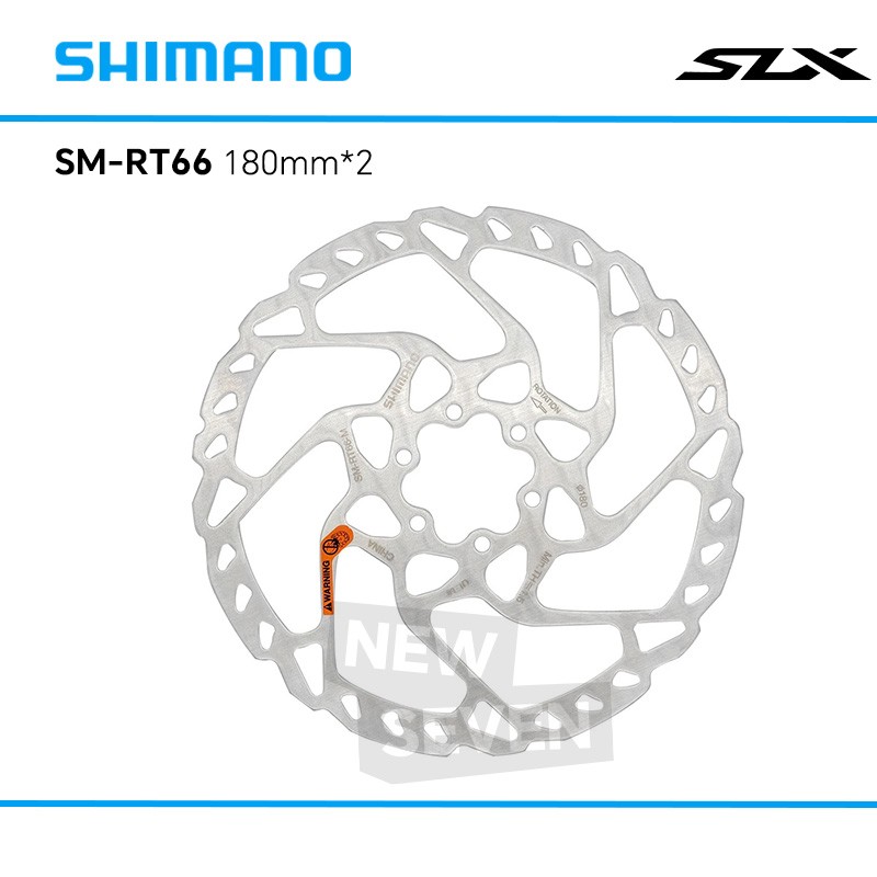 1/2pcs Shimano SM-RT66-M 180mm Disc Brake Rotor SLX 6 Bolts Rotor W/ Spacer-OE