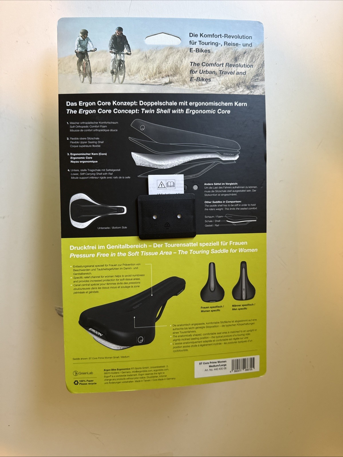 Ergon ST Core Ultra Saddle Women Black M/L