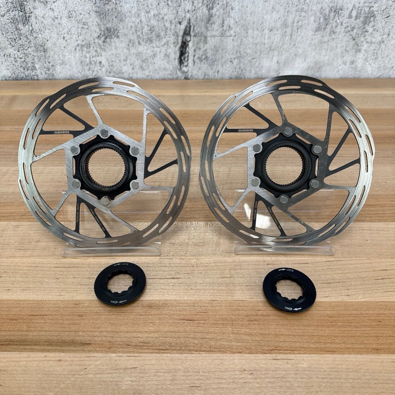 SRAM Paceline 160mm Centerlock Disc Brake Rotors Set w/ Lockrings 330g