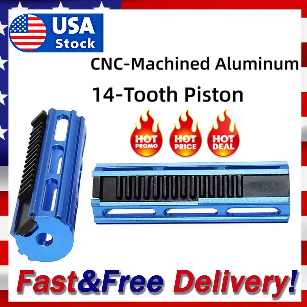 CNC-Machined Aluminum 14-Tooth Piston,SHS Steel-Cut Tooth Metal Ladder High-Flow