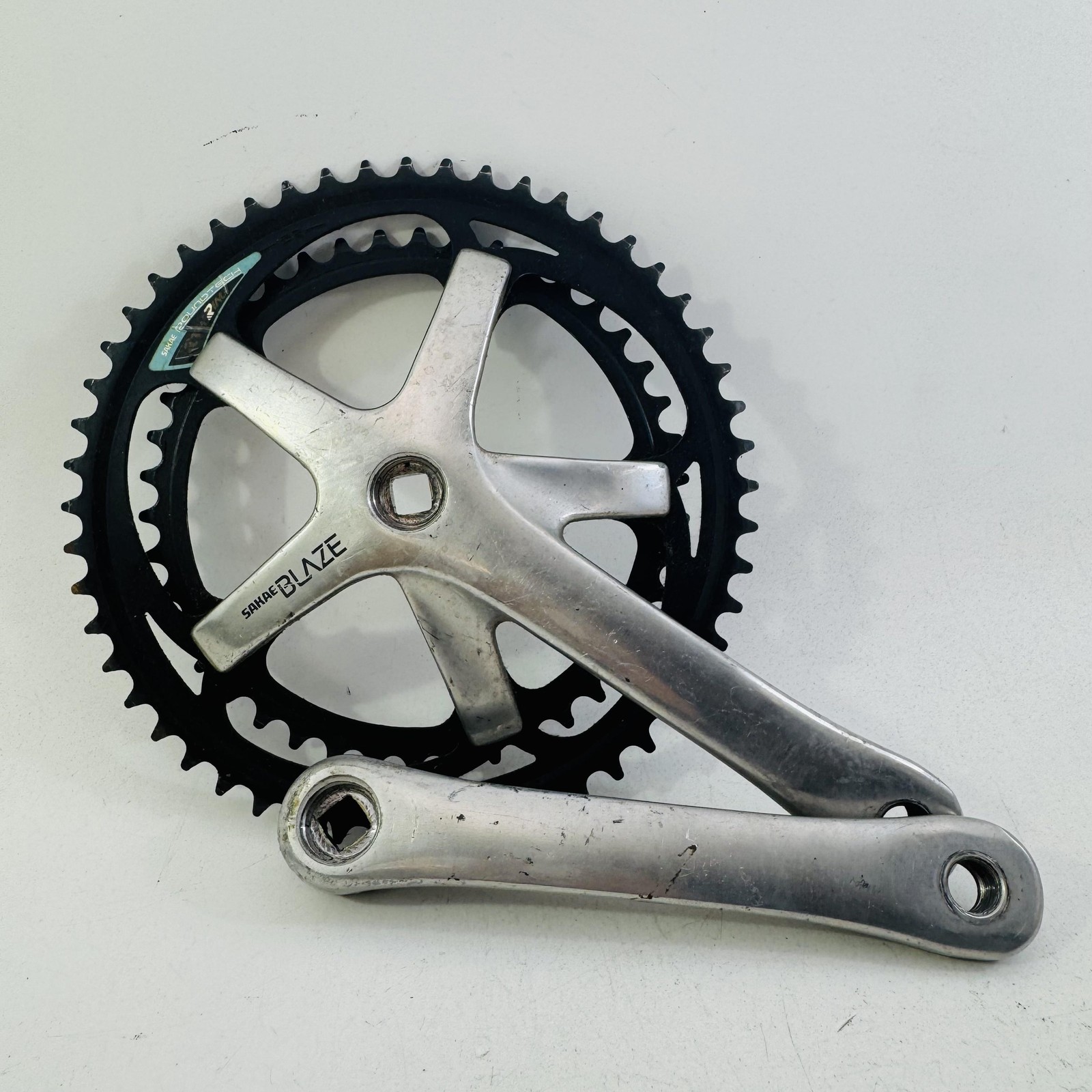 Vintage Sakae Blaze Double Crankset 170mm 52/42T Square Taper 130 BCD Bike A89