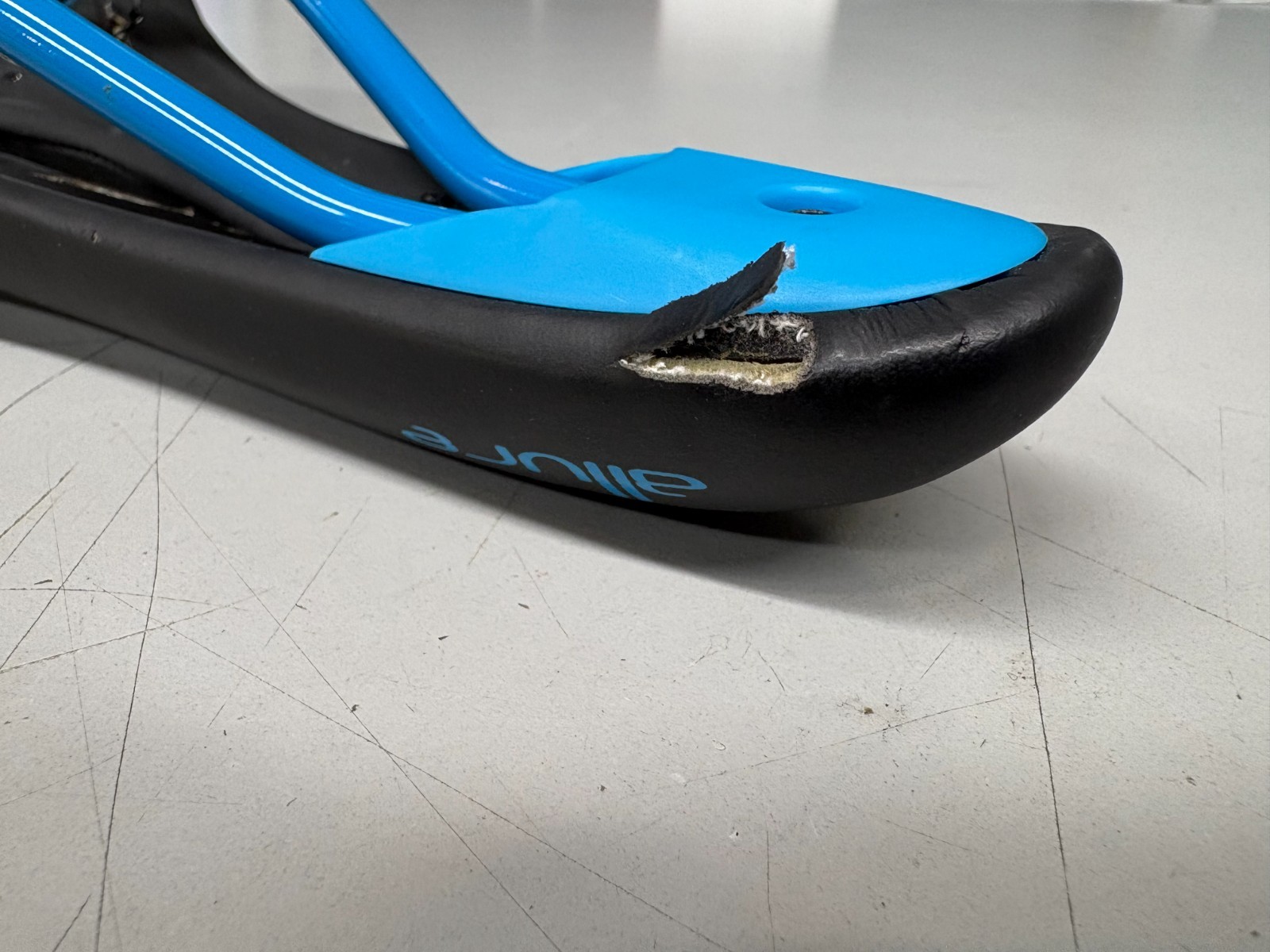 SDG Allure Bicycle Saddle Black / Blue Lux-Alloy 270mm x 140mm