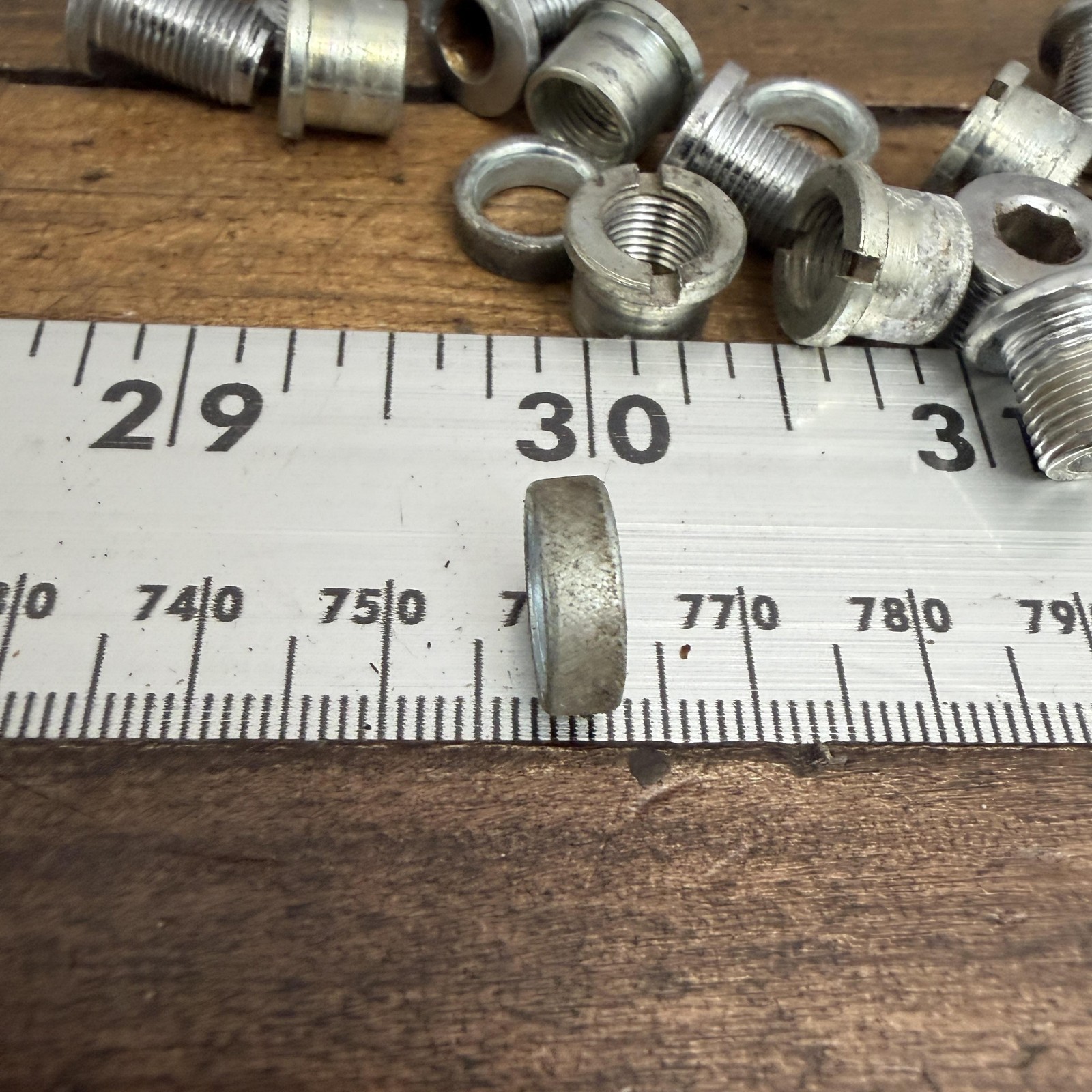 Vintage Takagi Tourney GS Triple Chainring Bolts Nuts Washers Spacers Bike Crank