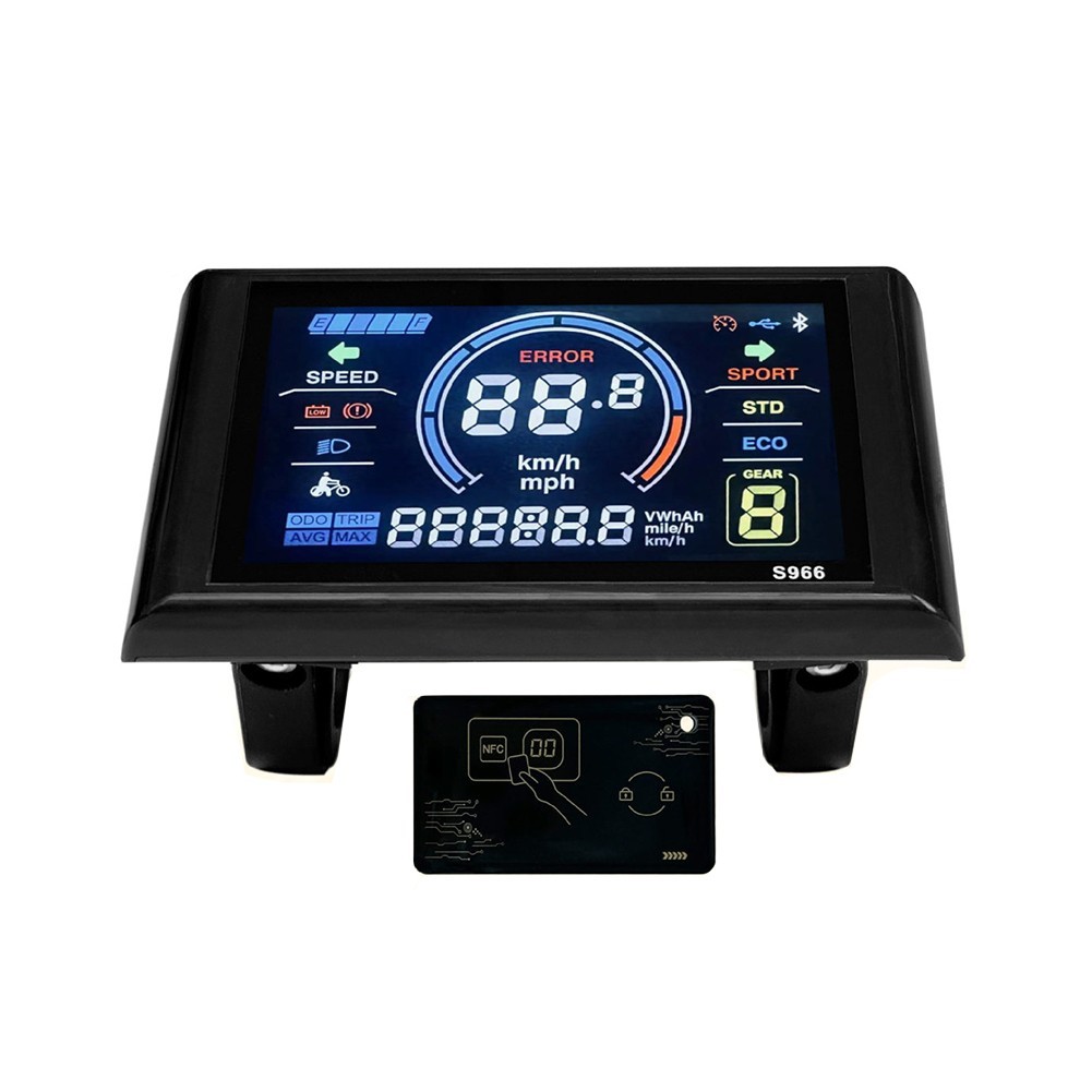 LCDS966 Electric Bike Display with Clear Data Readouts for No for 2 Protocol