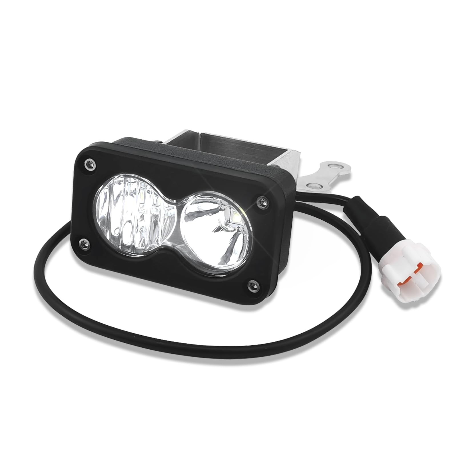 Headlight Kit with Mount Bracket Compatible for SurRon Segway X260, Clear Whi…