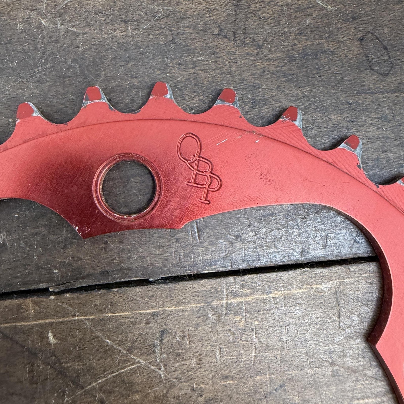 Vintage QBP 36T Chainring 110 BCD 5-Arm Red Ring Aluminum Road CX Gravel USA