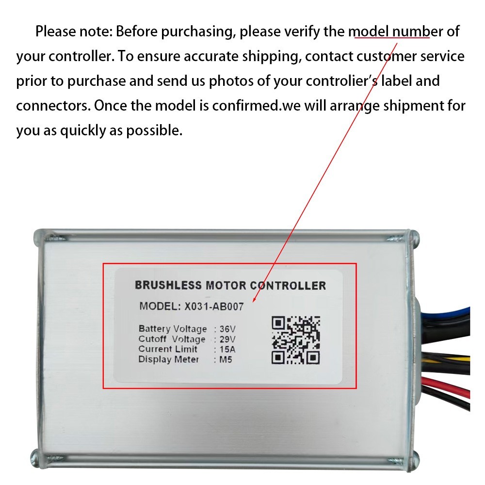 Brushless Motor Controller X031-AB007 36V 15A Electric Bike Conversion Kit M5