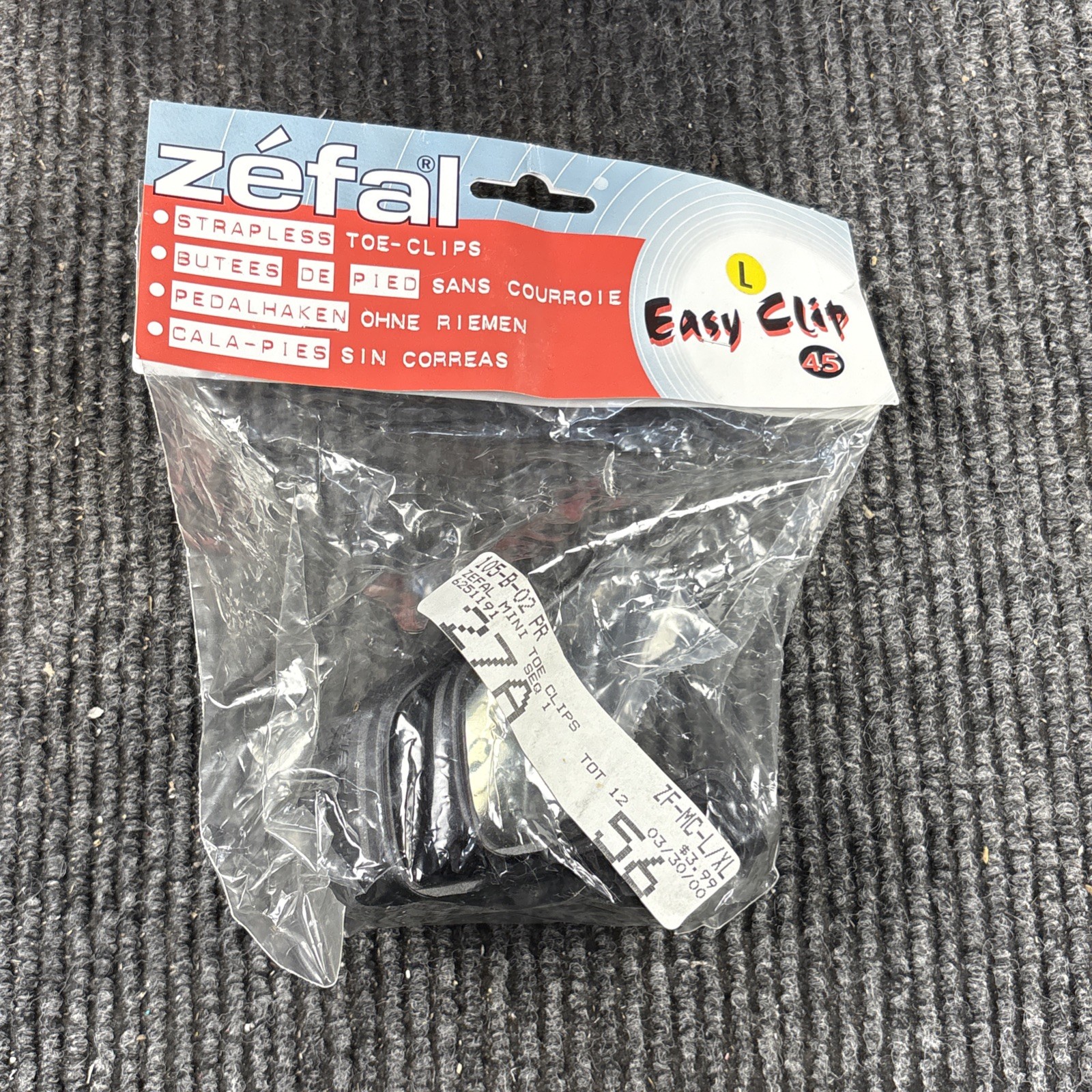 Zefal 45 Easy Clip Toe-Clips Strapless Large.
