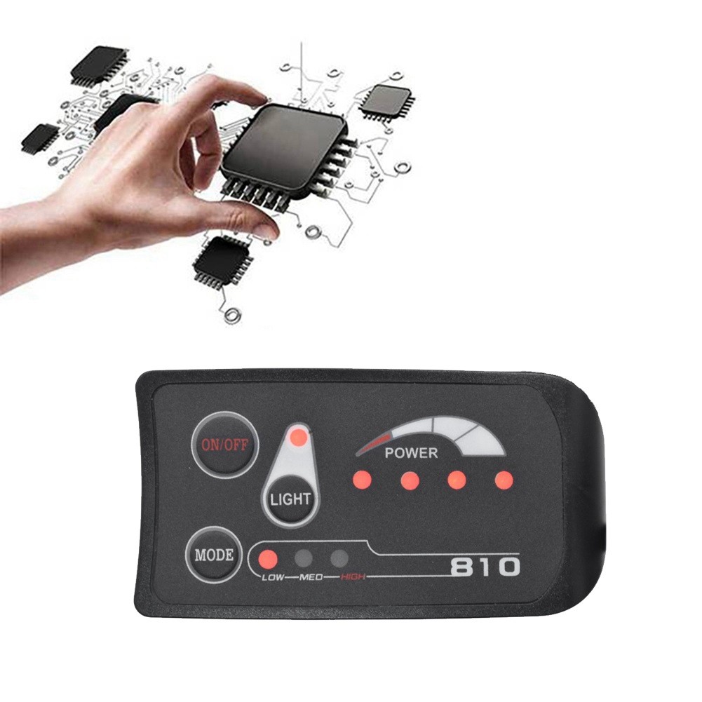 6PIN S810 E-Bike Meter LED Display IP65 36V UART for Electric Bike Electric6721