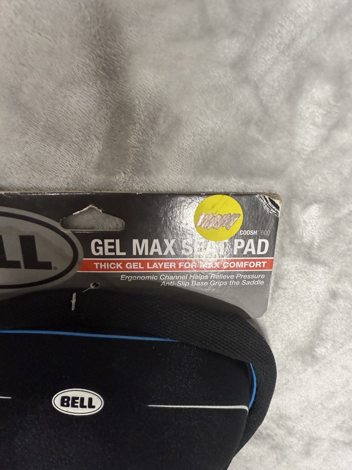 Bell 650 Gel Max Bike Seat Pad Black Comfort Channel Drawstring Close, NEW