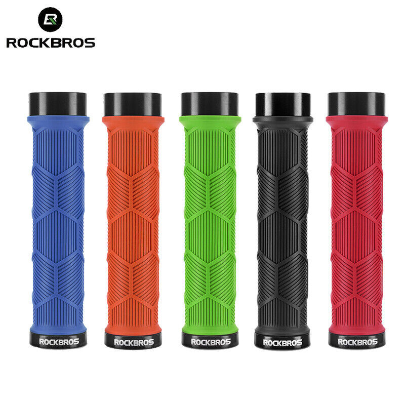 ROCKBROS Bike Grips Bike Handle Grips Double Lock-on High Gloss Reflector 22mm