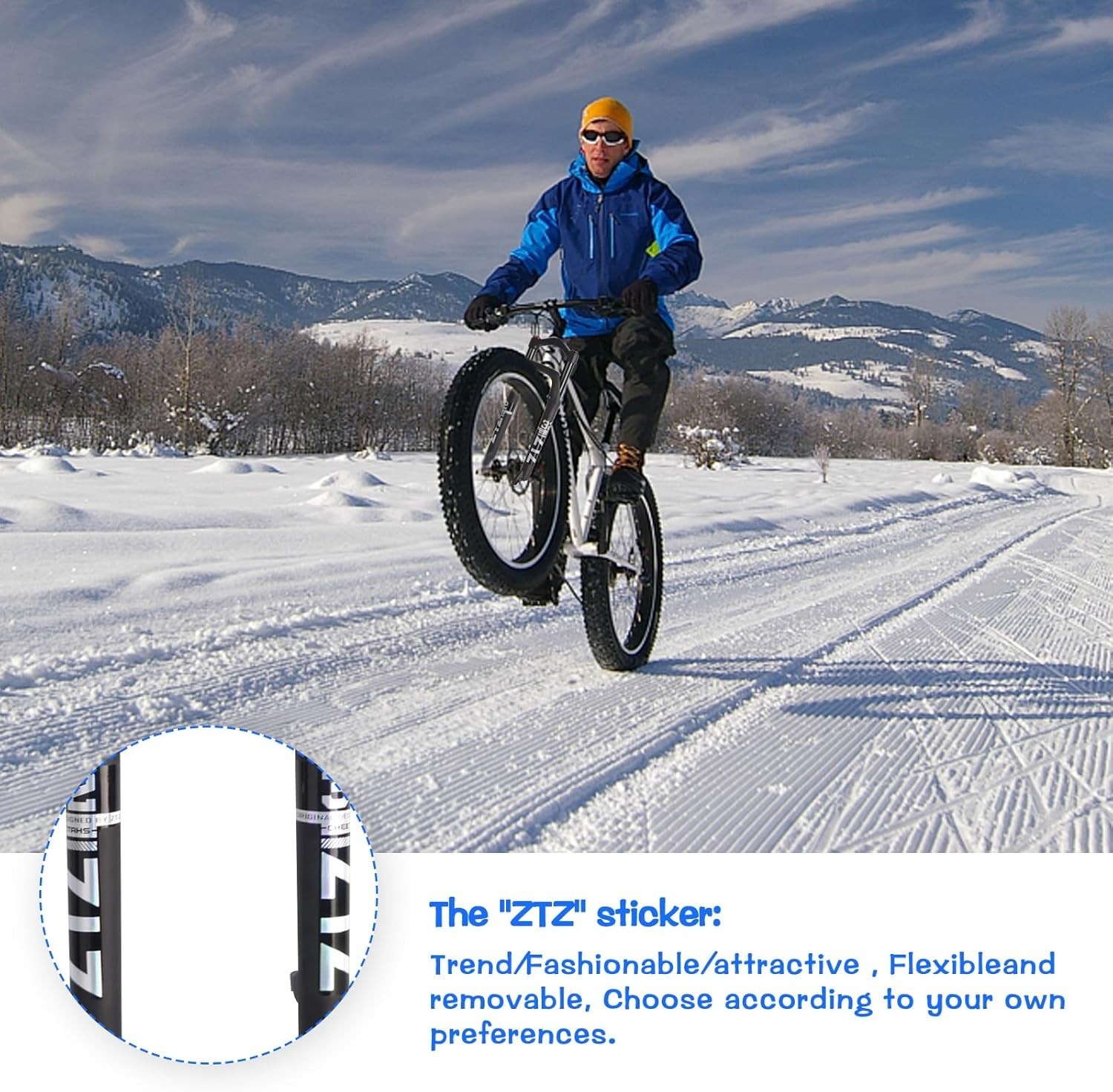 ZTZ 26″ Fat Tire MTB Air Suspension Fork, for Snow Beach XC Mountain Bike – HOT