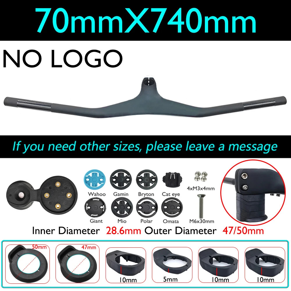 Carbon XC Mountain Bike Integrated Handlebars -17° 28.6mm Bicycle Accessories