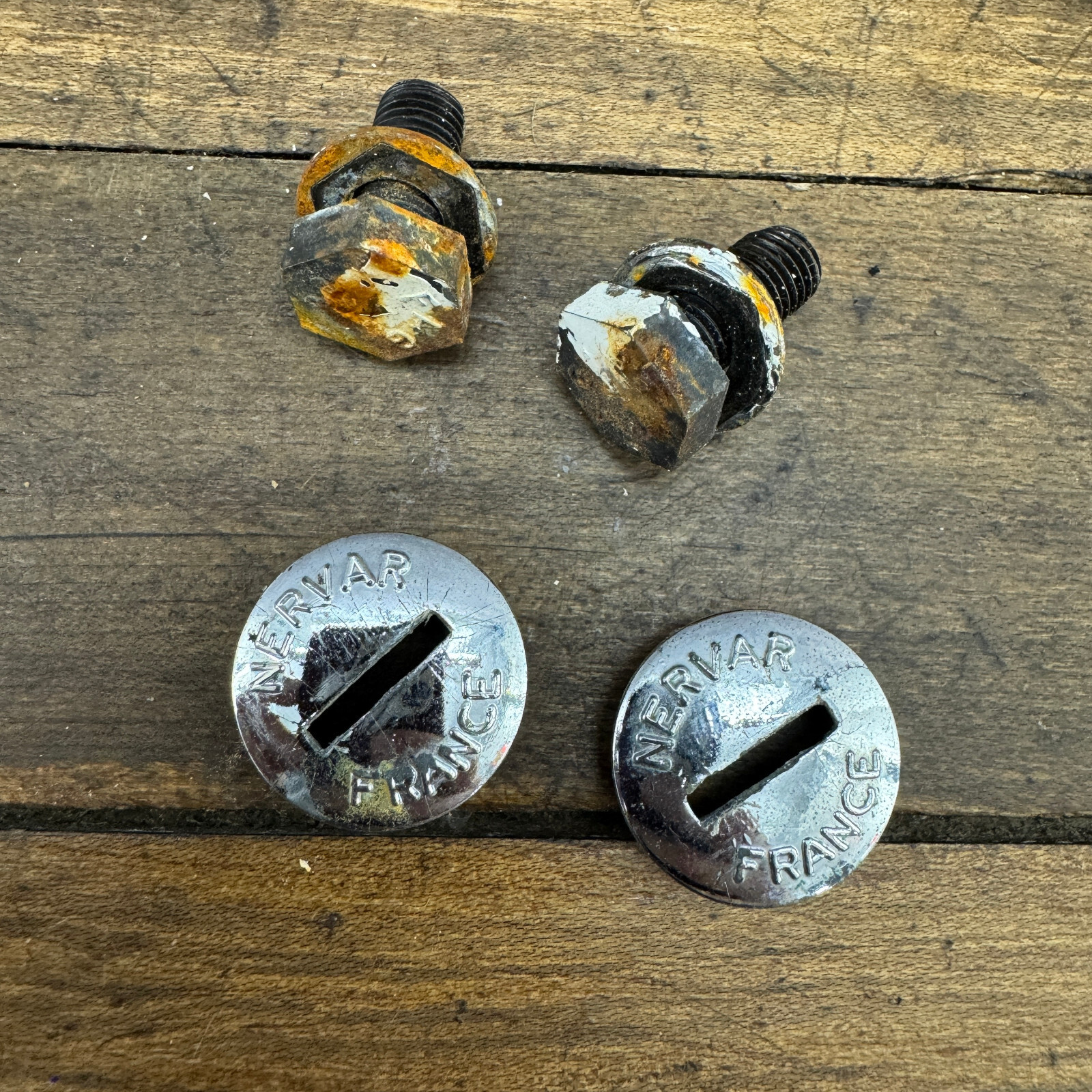 Vintage Nervar Dust Cap Set Crank Arm Fixing Bolt 1970s 1980s France Eroica A2