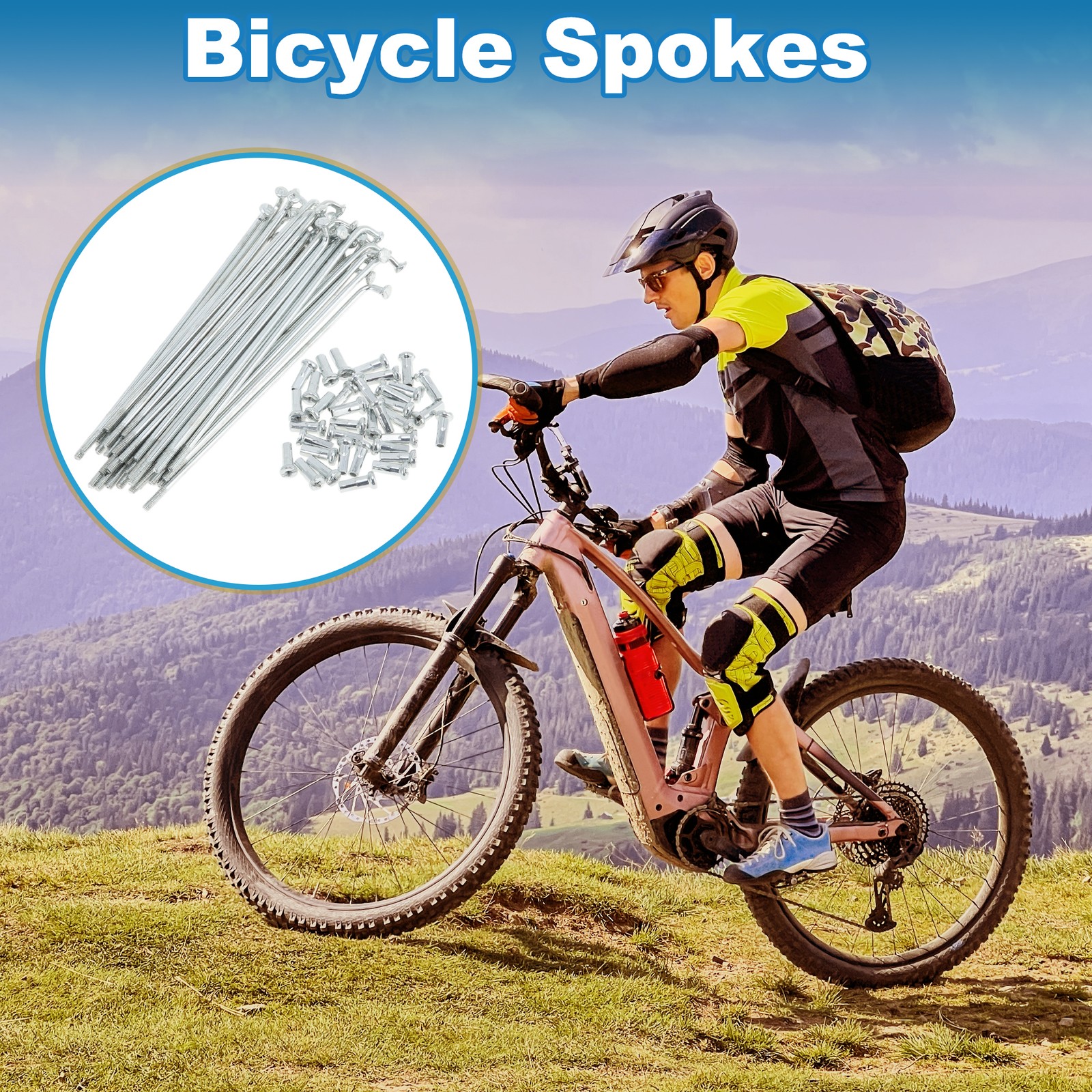 36 sets bike spokes 14G 89mm bike wheel spokes carbon galvanized steel
