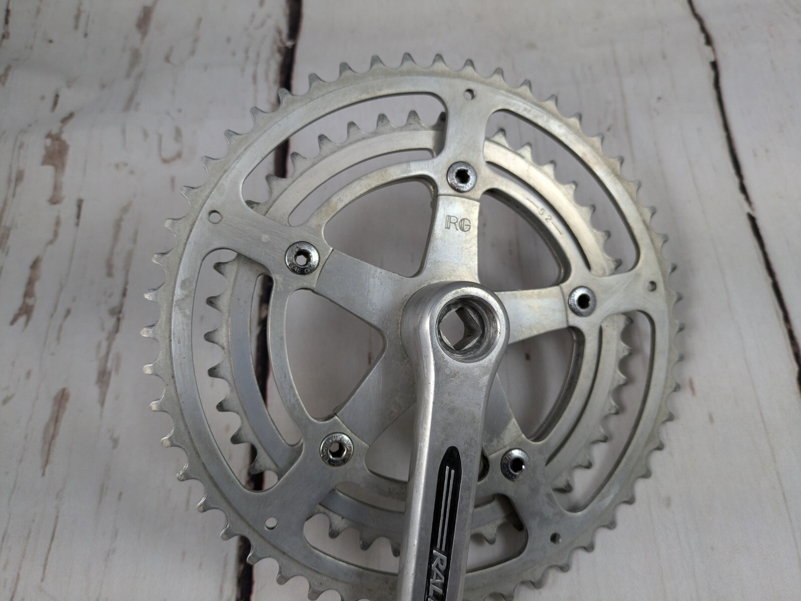 Vintage SR Sakae Raleigh RG Double Crankset 52/42t 170mm Alloy 9/16 1979