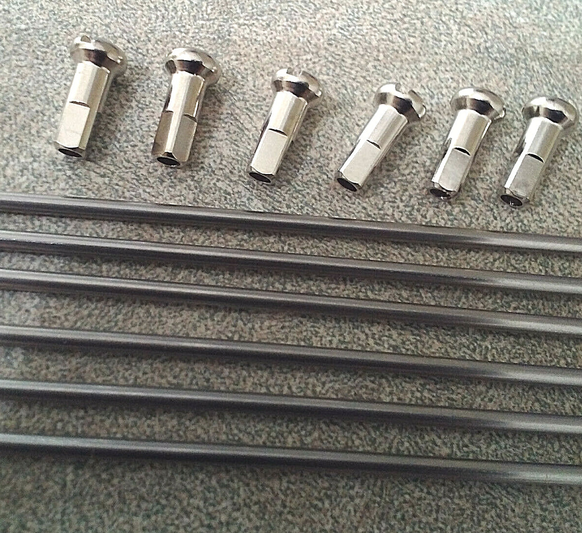 6 DT SWISS CHAMPION STRAIGHT PULL SS SPOKES 278mm x 2.0mm / 14ga w/ NIPPLES