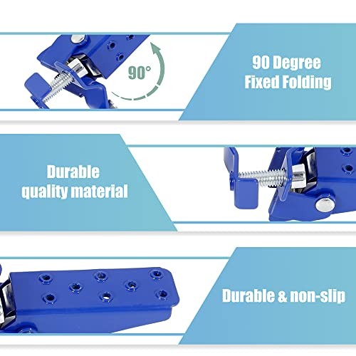 1 Pair 8mm Stainless Steel Universal Motorcycle Folding Rearsets Rear Blue