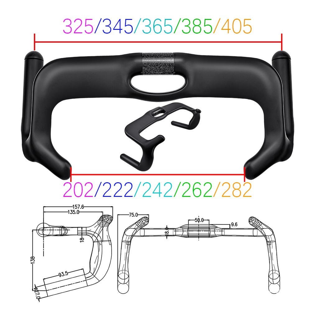 Carbon Track Cycling Handle Sprint Match Bicycle Handlebar TT Bike Handlebar