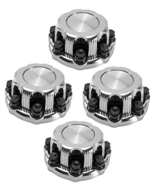 4PCS Glossy Silver Chrome Wheel Center Caps Fit for GMC Sierra Bright silver