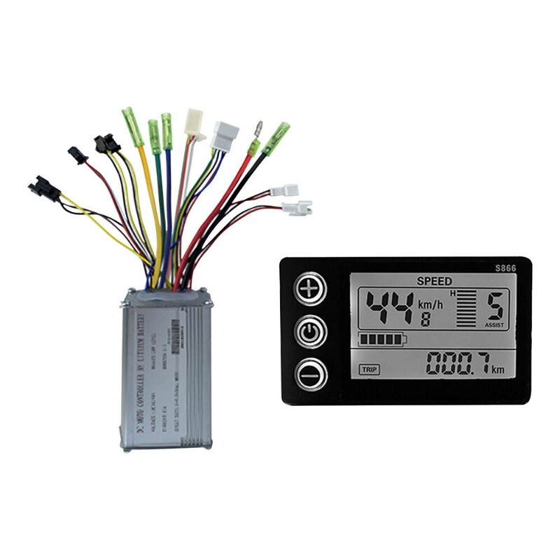 36/48V 500/750W Electric Scooter Brushless Controller Kit W/ LCD 866 Display 1PC