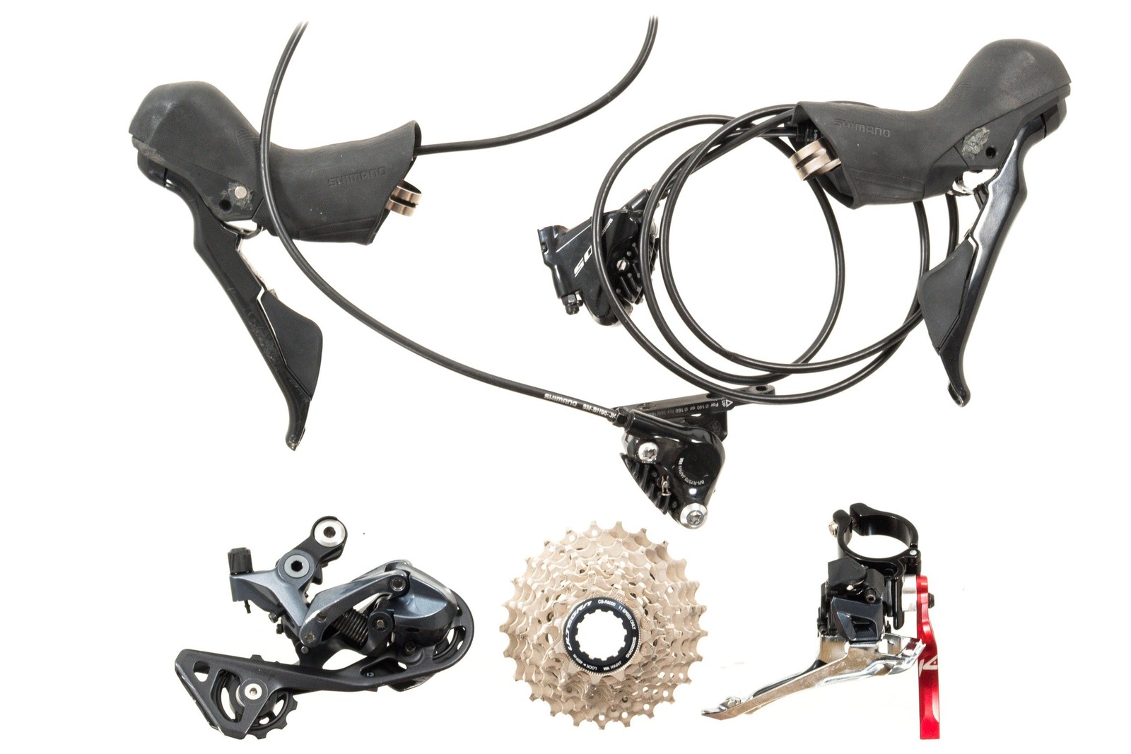 USED Shimano 105 R7070/Ultegra R8000 Groupset 2×11 Speed ST, BR, RD, FD, CS