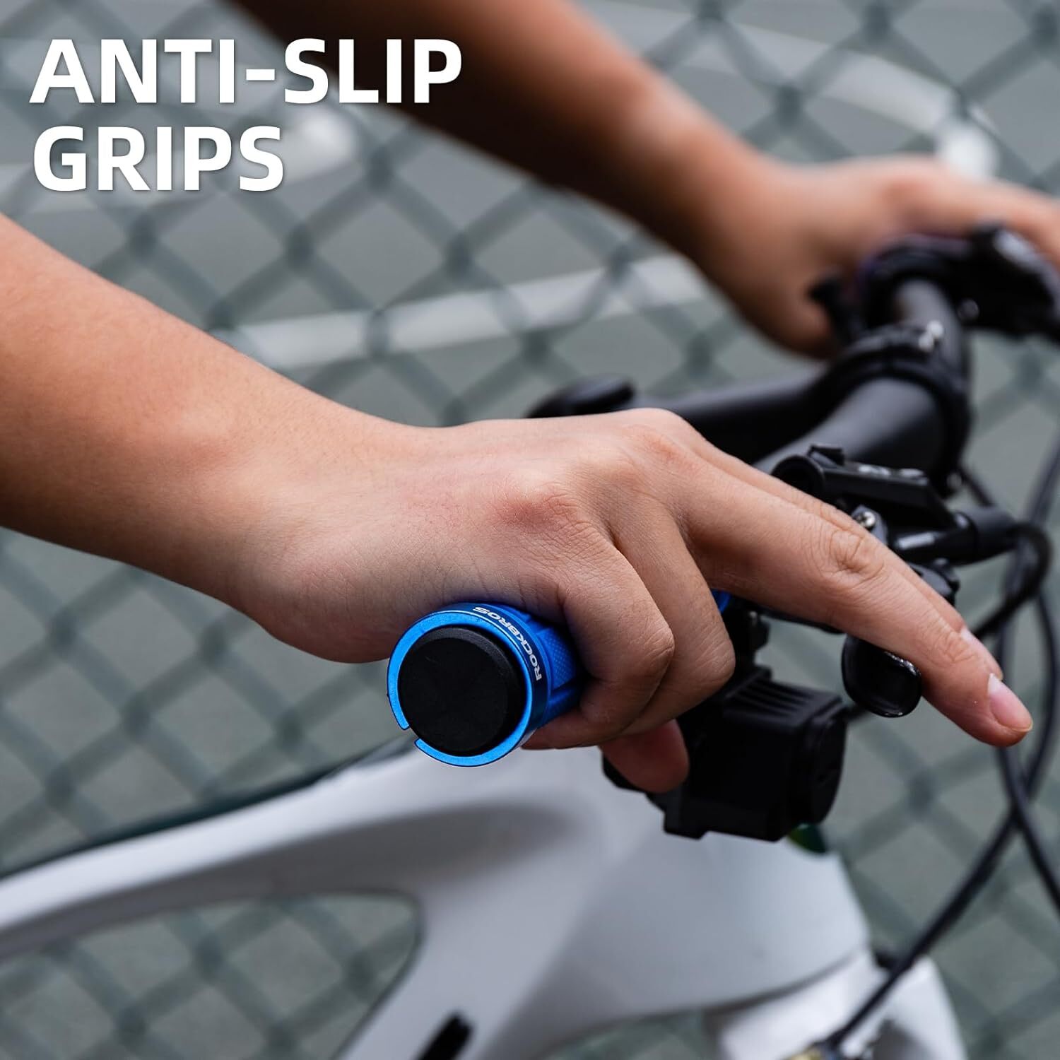 4Pcs Anti-Slip Double Lock On Bike Grips for BMX,MTB,Beach Cruiser,Folding Bike